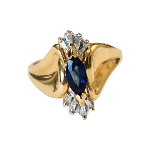 Ladies Sapphire and Diamond Ring - Image 2