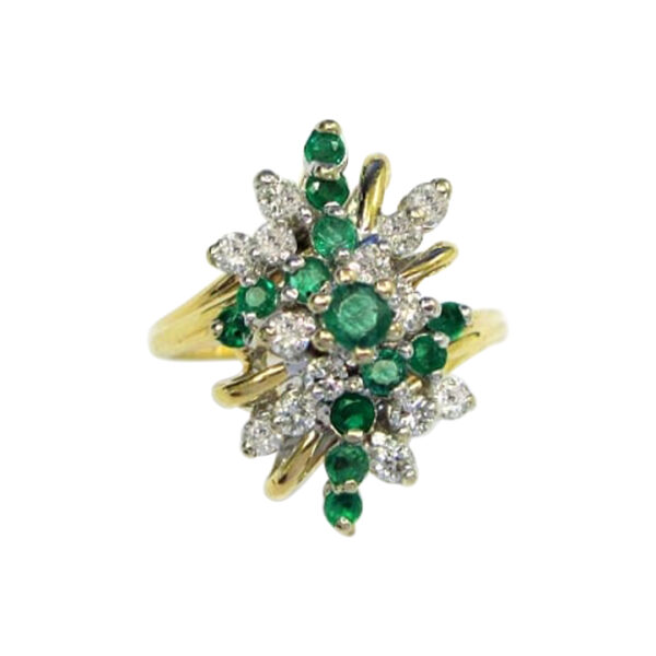 Ladies Emerald and Diamond Ring