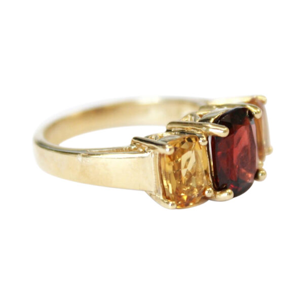 Ladies Citrine and Garnet Ring - Image 3