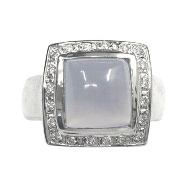 Ladies Diamond and Chalacedony Ring