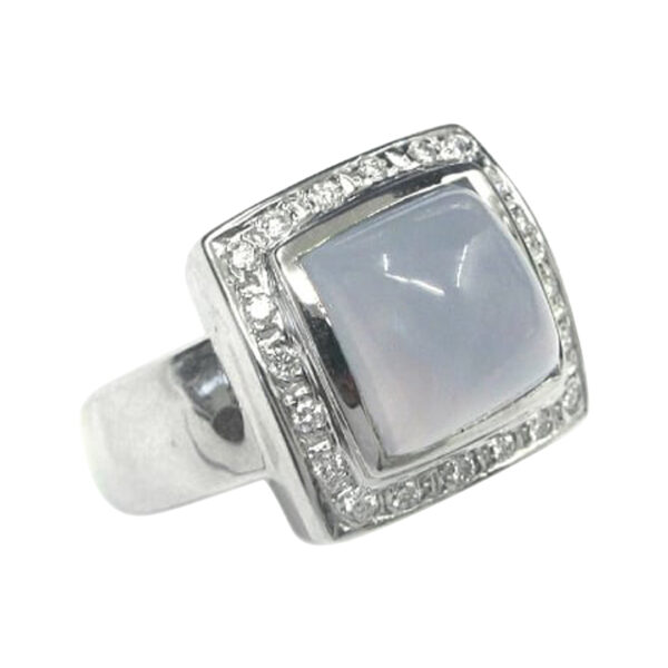 Ladies Diamond and Chalacedony Ring - Image 2