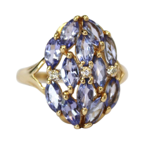 Ladies Tanzanite and Diamond Ring - Image 2