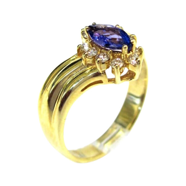 Ladies Tanzanite and Diamond Ring