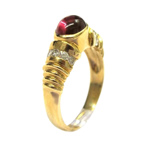 Ladies Pink Tourmaline and Diamond Ring - Image 2