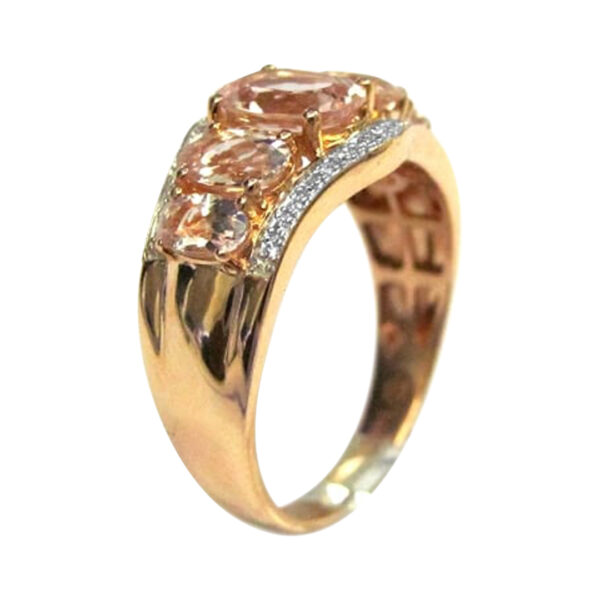 Ladies Diamond and Morganite Ring