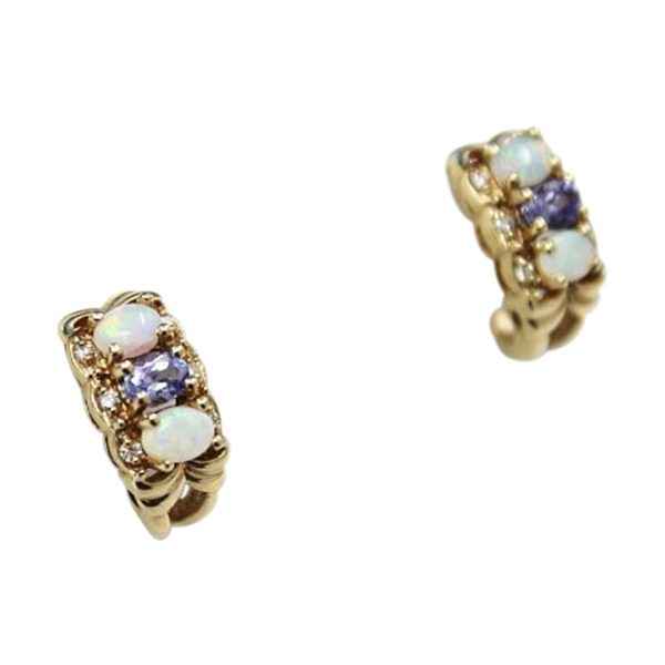 Ladies Gemstone and Diamond Earrings