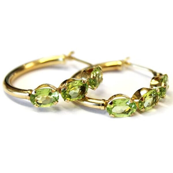 Ladies Peridot hoops