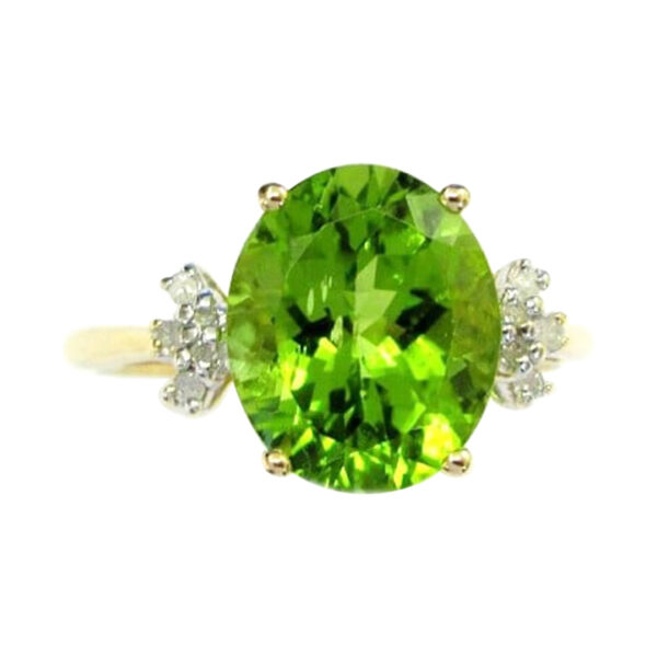 Ladies Peridot and Diamond Ring