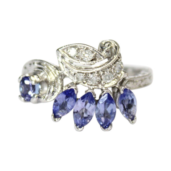 Ladies Tanzanite and Diamond Ring