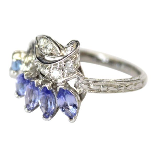 Ladies Tanzanite and Diamond Ring - Image 2