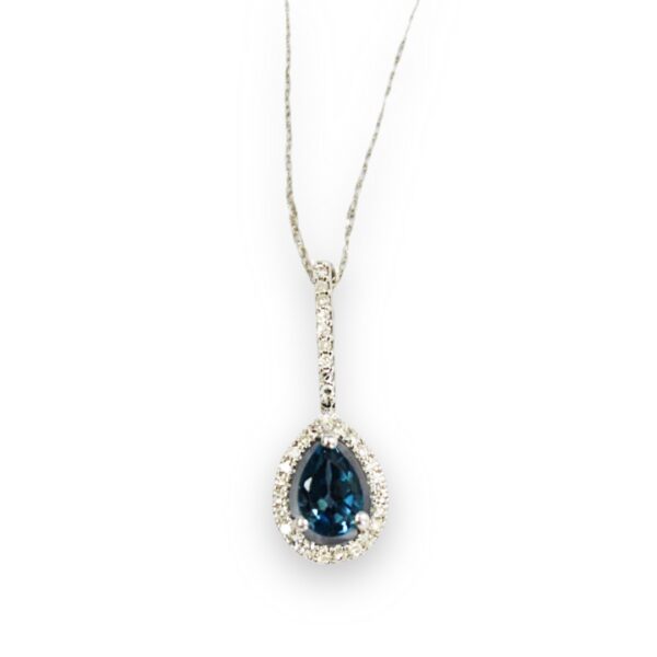 Ladies Topaz and Diamond Pendant