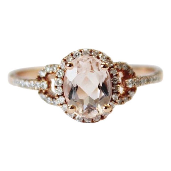 Ladies Morganite and Diamond Ring - Image 2