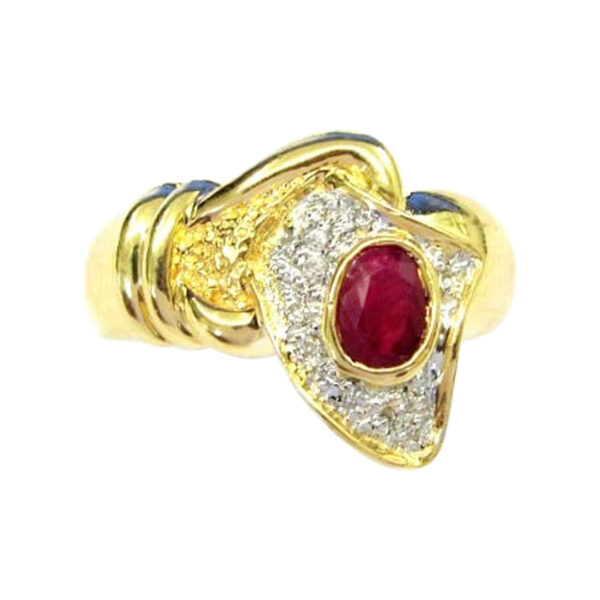 Ladies Ruby and Diamond Ring