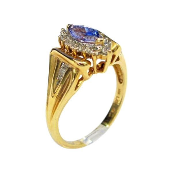 Ladies Tanzanite and Diamond Ring