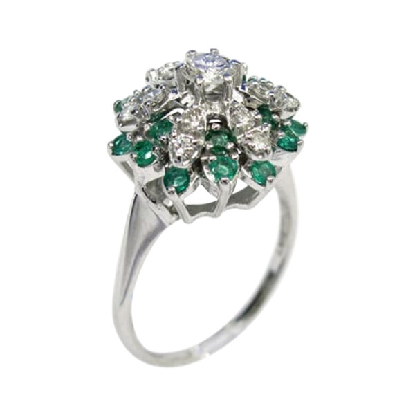 Ladies Emerald and Diamond Ring - Image 2