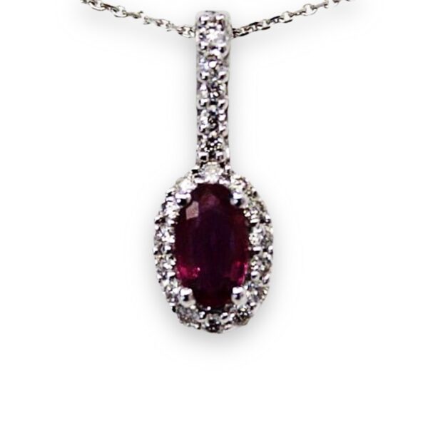 Ladies Ruby and Diamond Pendant