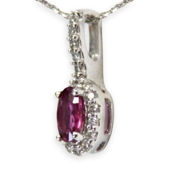 Ladies Ruby and Diamond Pendant - Image 2