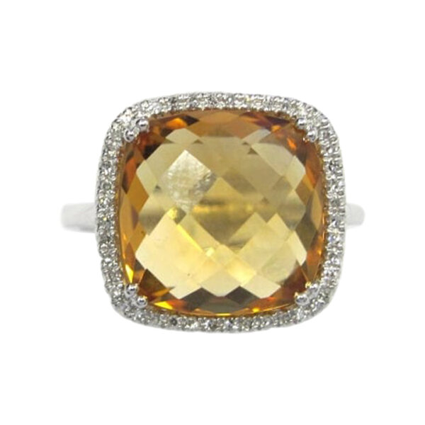 Ladies Citrine and Diamond Ring - Image 2