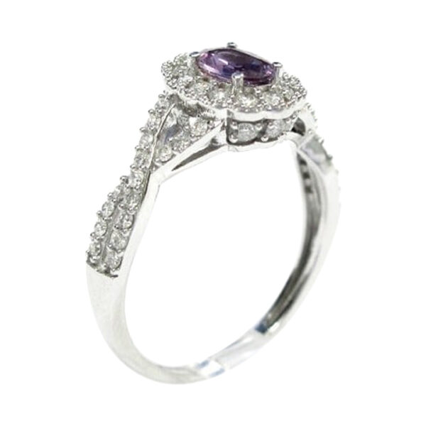 Ladies Purple Sapphire and Diamond Ring