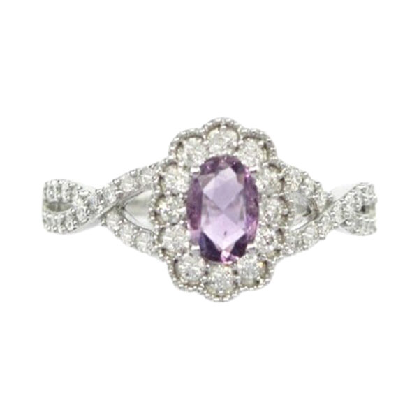 Ladies Purple Sapphire and Diamond Ring - Image 2