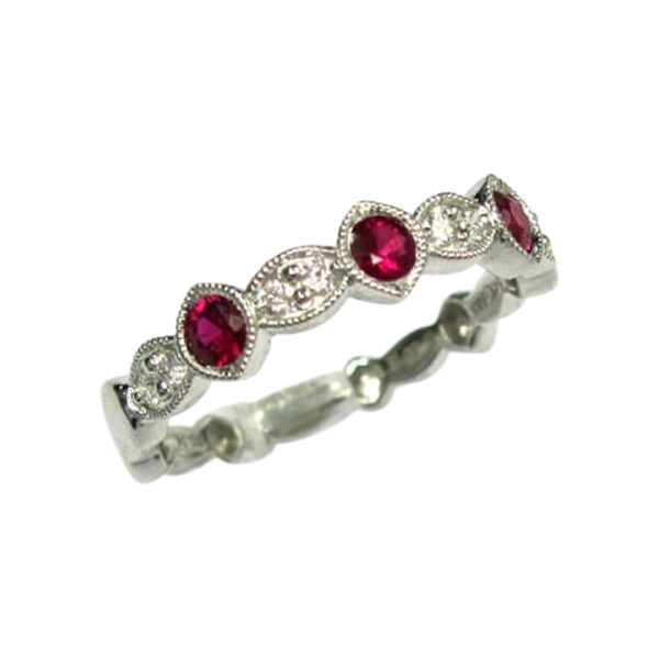 Ladies Diamond and Ruby Ring - Image 2