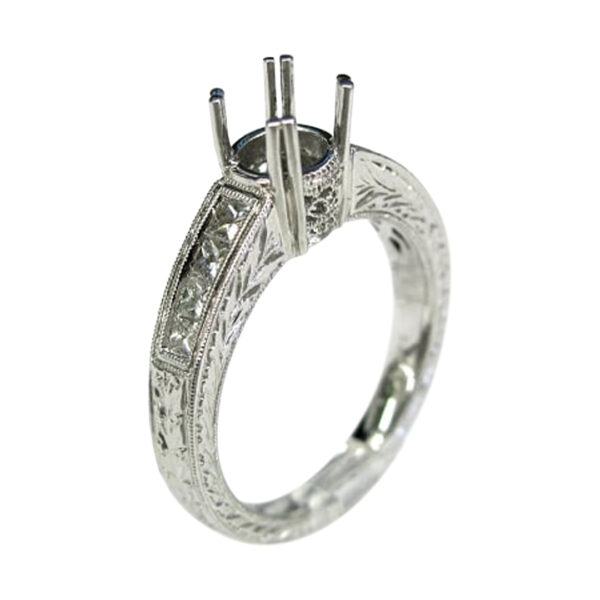 White Gold Semi Mounting - Image 2