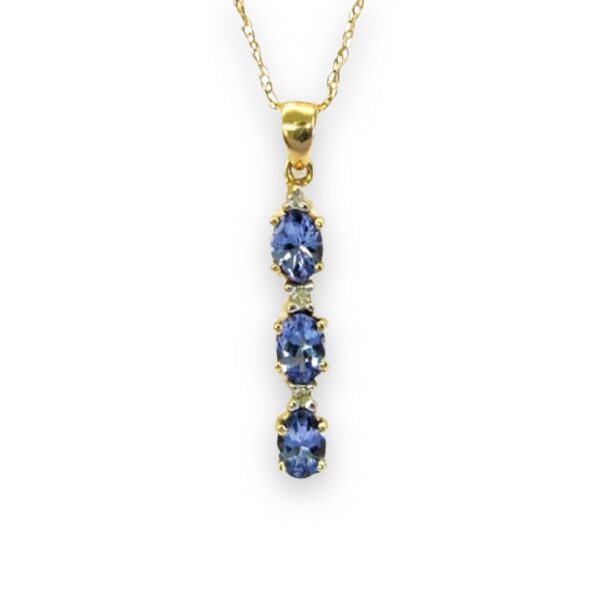 Ladies Tanzanite And Diamond Pendant