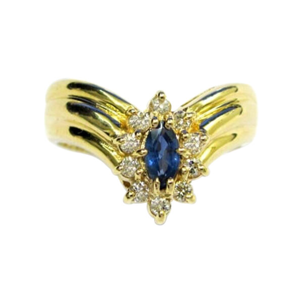 Ladies Sapphire and Diamond Ring - Image 2