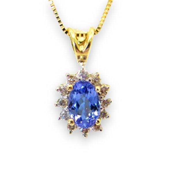 Ladies Tanzanite and Diamond Pendant