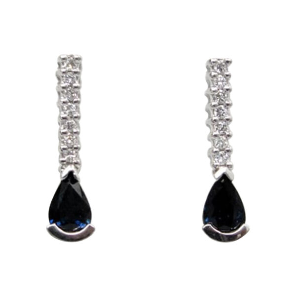 Ladies Diamond and Sapphire Earrings