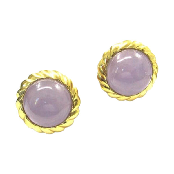 Ladies Purple Jade Earrings