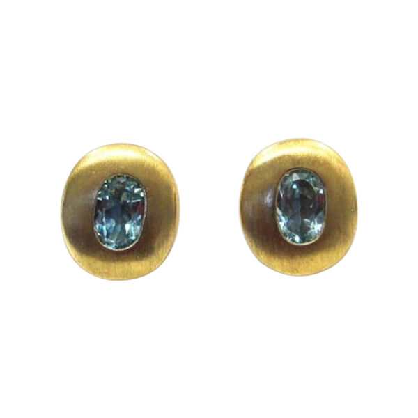 Ladies Blue Topaz Earrings