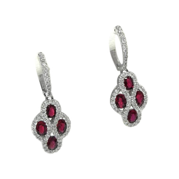 Ladies Diamond and Ruby Earrings