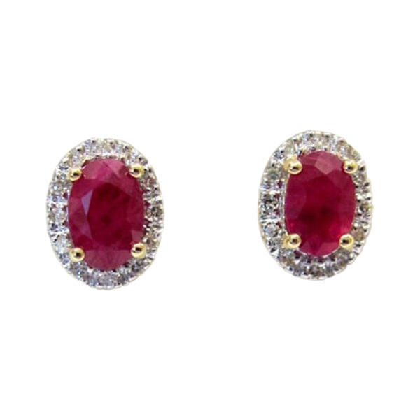 Ladies Diamond and Ruby Earrings