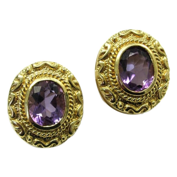 Ladies Amethyst Earrings