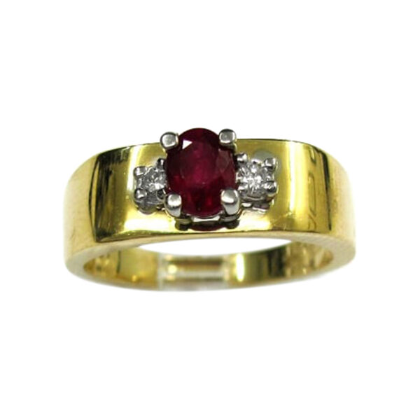 Ladies Diamond and Ruby Ring - Image 2