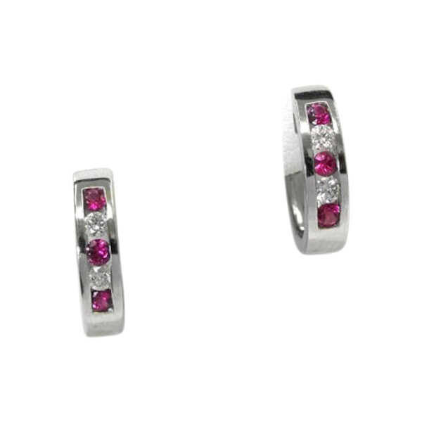 Ladies Diamond and Ruby Earrings