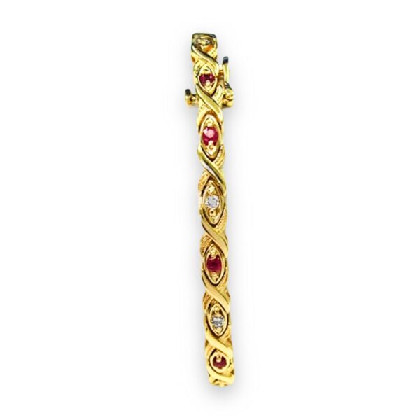 Ladies Gold Diamond Gemstone Bracelet