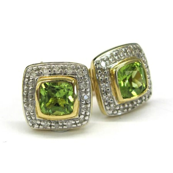 Ladies Diamond and Peridot Earrings