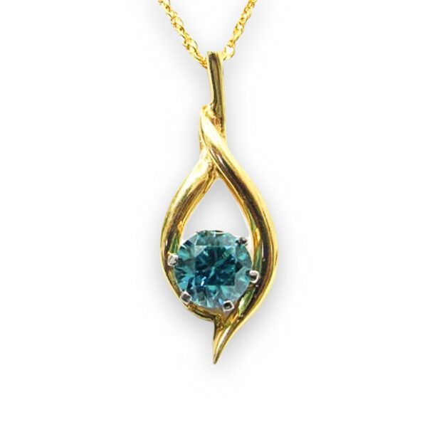 Ladies Blue Zircon Pendant