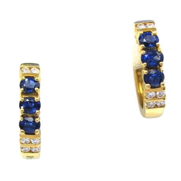 Ladies Diamond and Sapphire Earrings