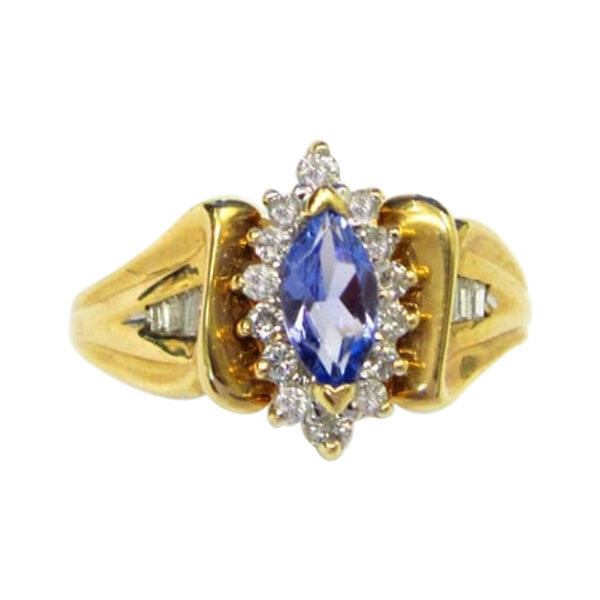 Ladies Tanzanite and Diamond Ring - Image 2