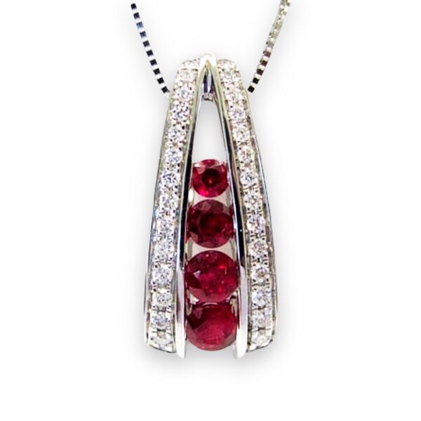 Ladies Ruby and Diamond Pendant