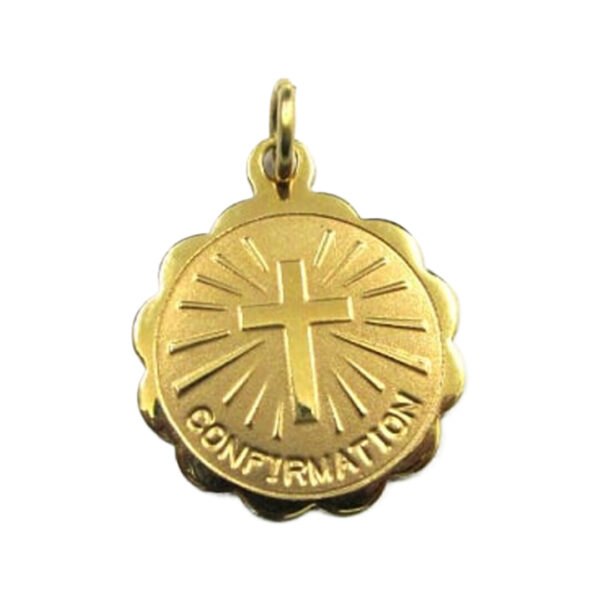 Yellow Gold Confirmation Medal Pendant